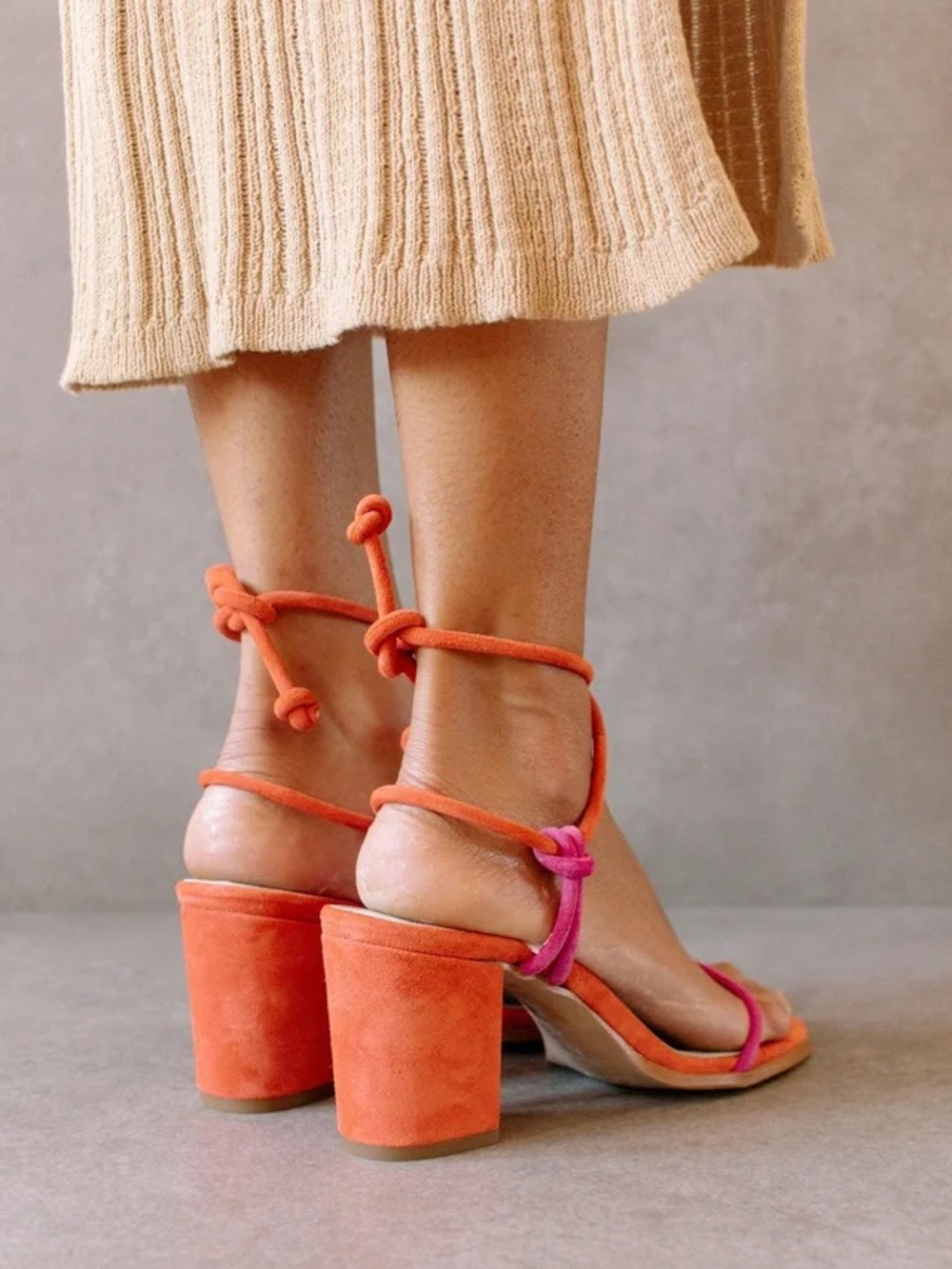 Paloma Sandal by Alohas - Pomelo Orange / Pink size 37 Made In Spain - Picture 6 of 10